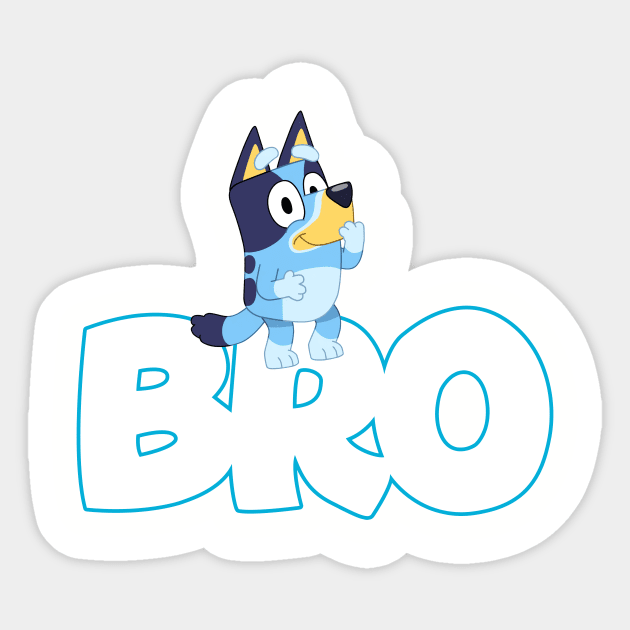 Bluey and Bingo Bro Birthday Family Sticker by Justine Nolanz